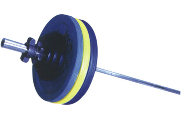 IR93020 Colored rubber barbell