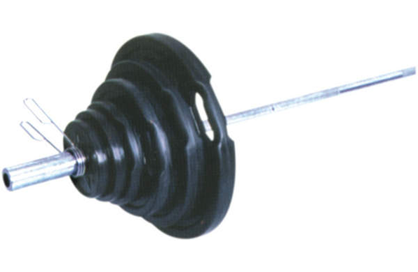 IR93019 300LB Rubber Covered Combination Barbell